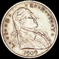 1909 obverse, with Washington facing right and two stars between each word in "Liberty"